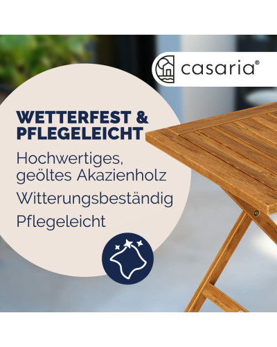 Beistelltisch Akazie klappbar aus Massivholz
